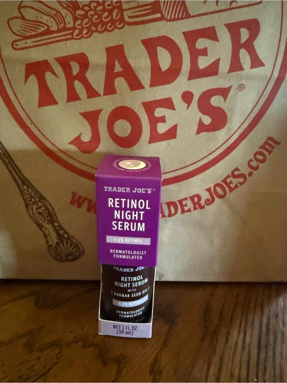 Trader Joe's Retinol Night Serum — Purple Nighttime Face Serum